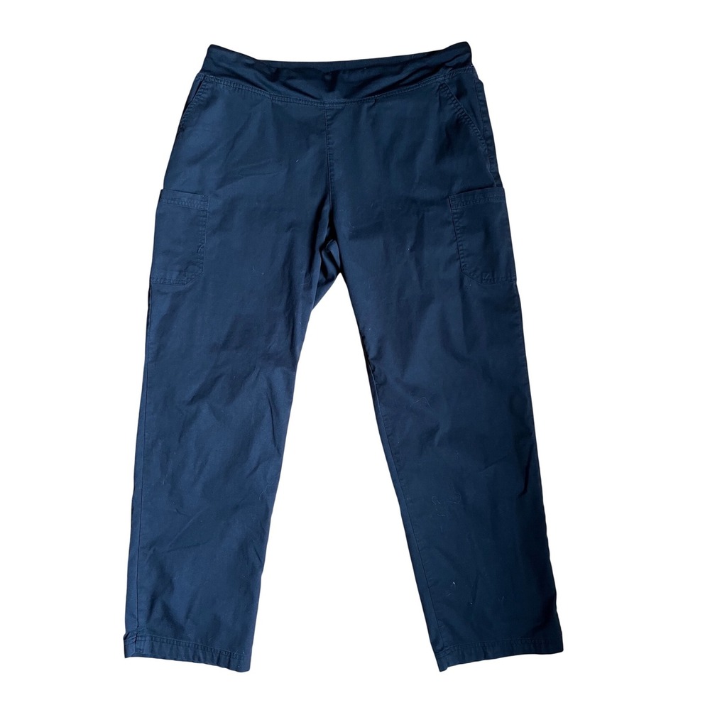 Butter-Soft Stretch Black Cargo Scrub Pants XL‎  Yoga Waistband Womens